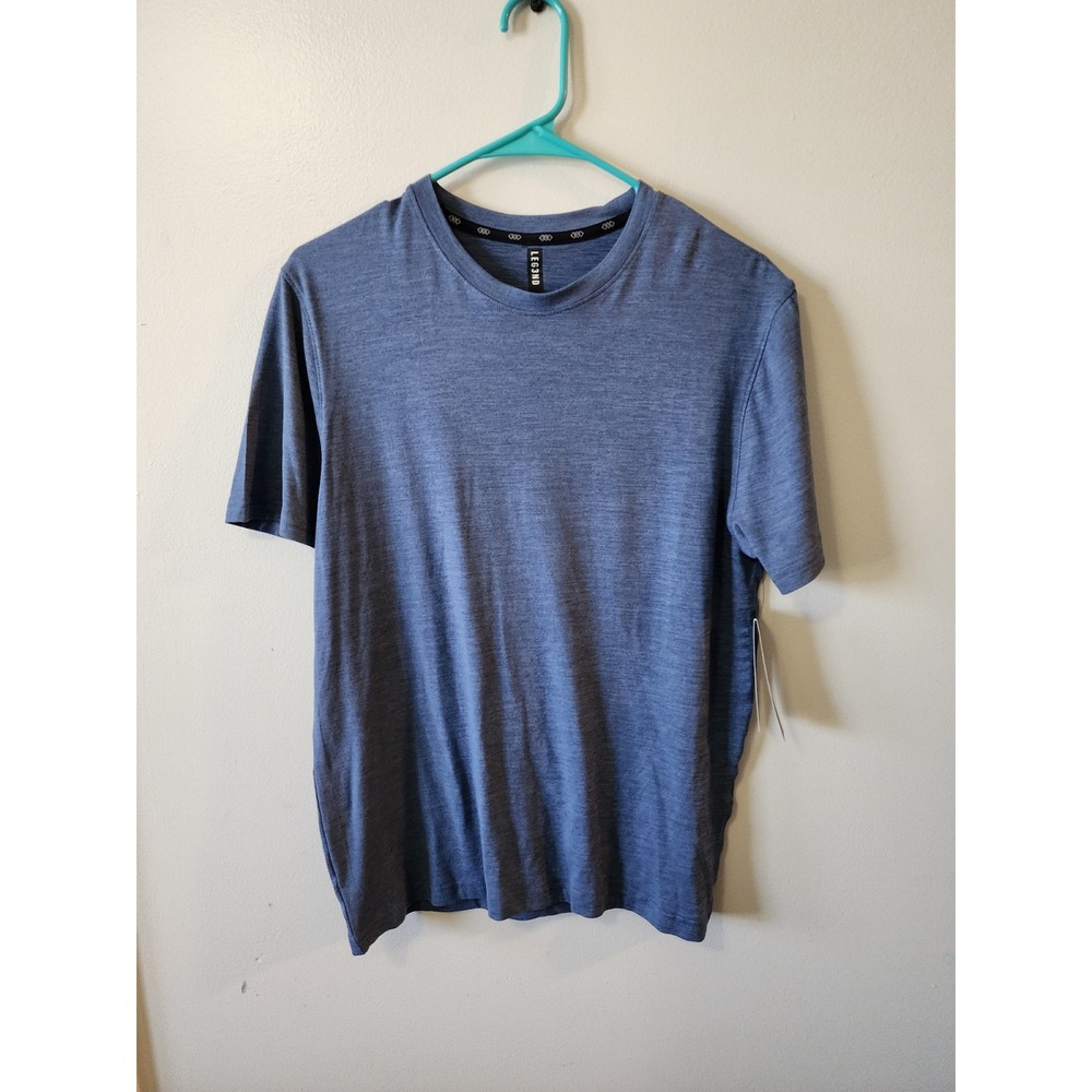 LEG3ND Mens Inspire Active Tee Vintage Blue Tonal SD Heather T-Shirt M11979S3 S